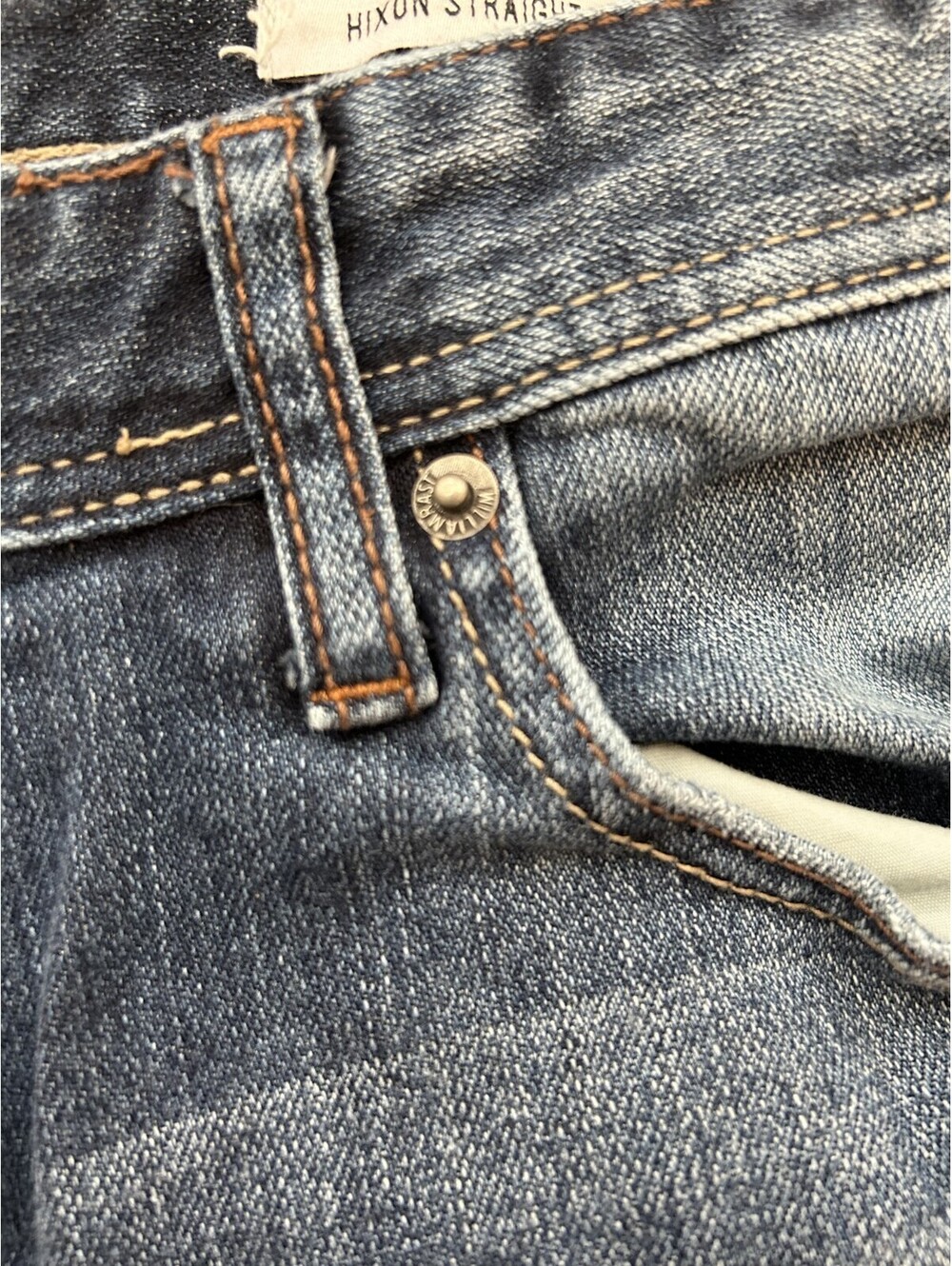 William Rast Hixon Striaght Jeans Mens 36x32 Medium Wash Distressed - Picture 7 of 10